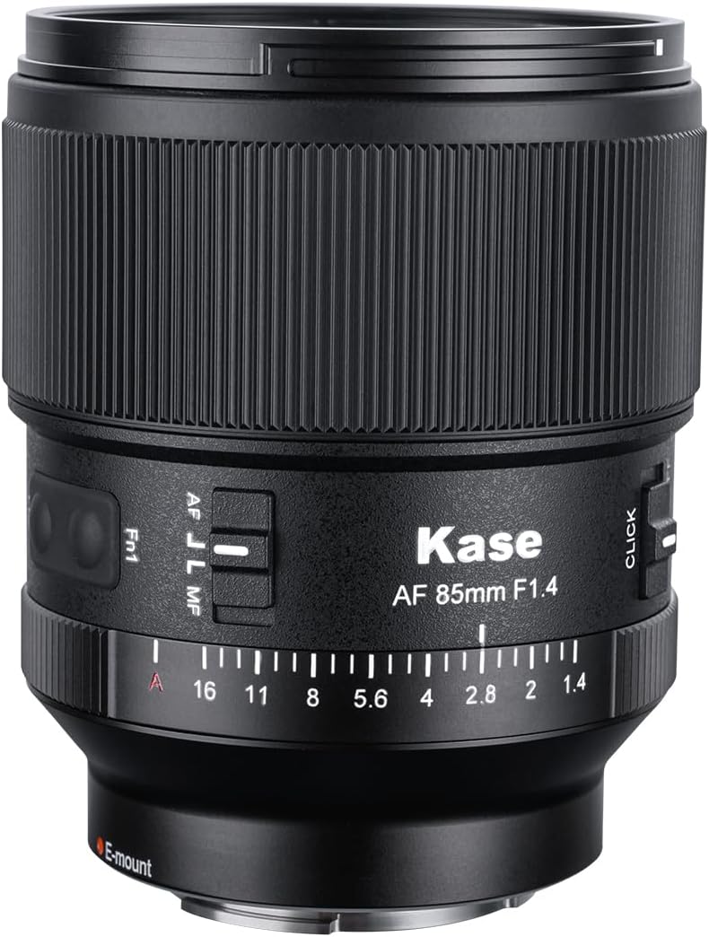 Kase 85mm F1.4 AF Lens for Sony E Mount 72mm Front Thread Diameter