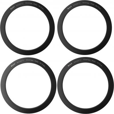 Kase Wolverine 82mm Magnetic 4 Step Up Adapter Ring Set 62mm, 67mm, 72mm, 77mm to 82mm